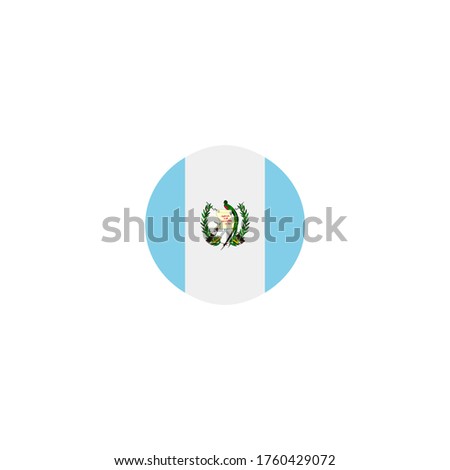 guatemala flag circle icon vector on a white background
