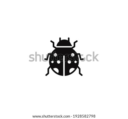 ladybird icon vector on a white background