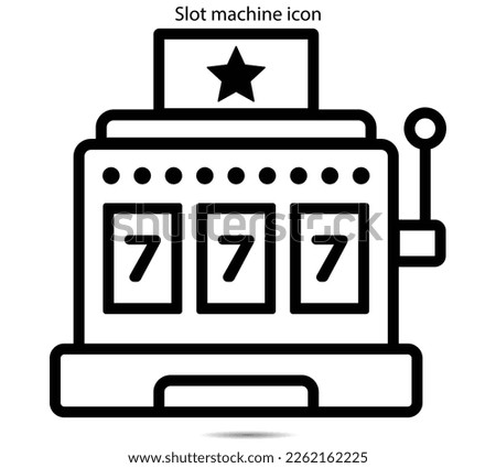 Slot machine icon vector illustration graphic on background
