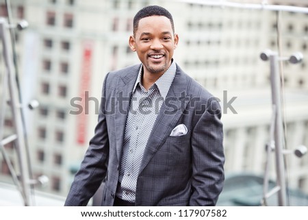 MOSCOW - MAY 18: Will Smith attends the photo call \'Men in black 3\' during the premiere of this film on May 18, 2012 in Ritz Carlton Hotel, Moscow, Russia