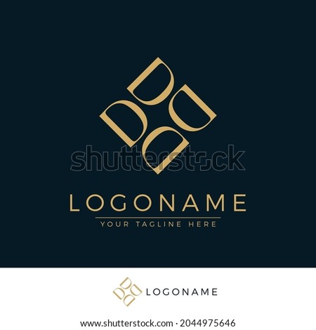 D Logo Elegant Monogram logo. Letter D Abstract Icon. D Symbol Lettering Sign. D Luxury Alphabet. Modern, Elegant, Luxury Style Characters for Company Brand Identity.  Foto stock © 