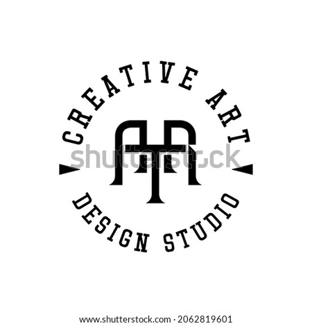 letter ART monogram logo identity. Initial ATR emblem vintage classic logo identity