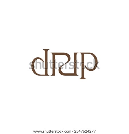 Letter drip Logo Design. d and p Initial Vector Mark. Alphabet letters monogram logo drip