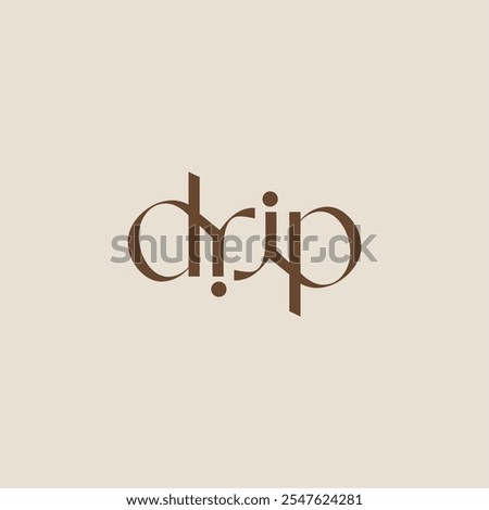 Letter drip Logo Design. d and p Initial Vector Mark. Alphabet letters monogram logo drip