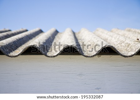 Asbestos roof. Medical studies have shown that the asbestos particles can cause cancer.