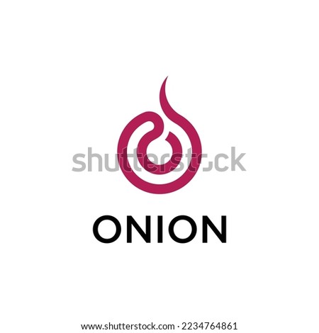 Abstract onion symbol, simple and modern, onion logo vector