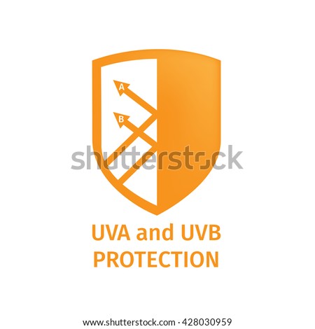 uv shield protection icon logo , ultraviolet reflection