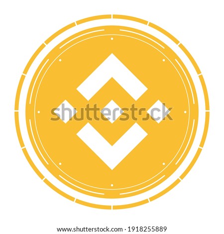 Binance coin logo. Isolated on white background.