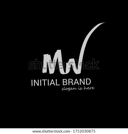 M n Mn initial logo handwriting template vector. isolated black background Imagine de stoc © 
