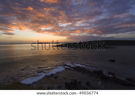 Sunset in Santa Marina island (Santander,Spain)