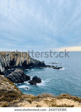 Similar – Image, Stock Photo Rocky coast of sea in sunny day