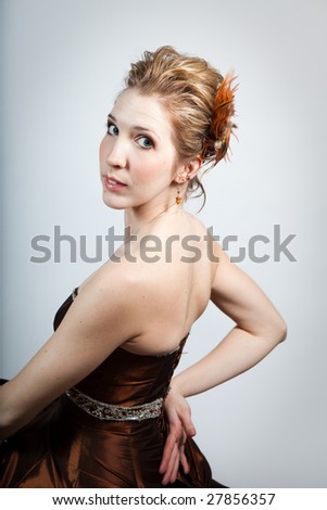 Fashion Model in an evening gown