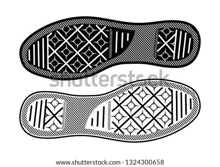 Sneaker footprint vector illustration