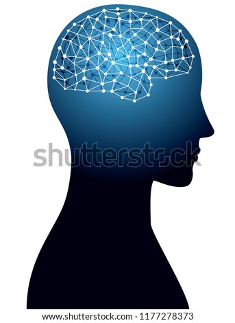 Brain and network image illustration