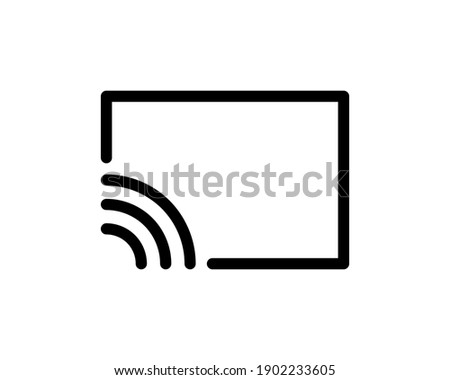 Screencast Icon Vector Isolated on White Background. Cast Symbol Illustration.