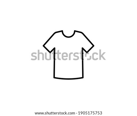 T-shirt Icon Vector. Simple flat symbol. Perfect Black outline pictogram illustration on white background