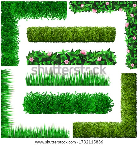 Similar – Image, Stock Photo corner with hedge Corner