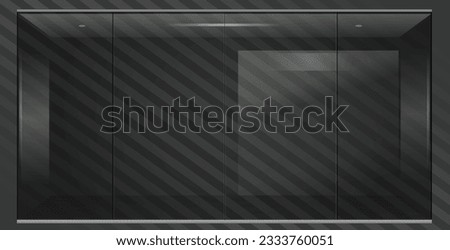 Template glass wall partition shop window. Vector with transparency