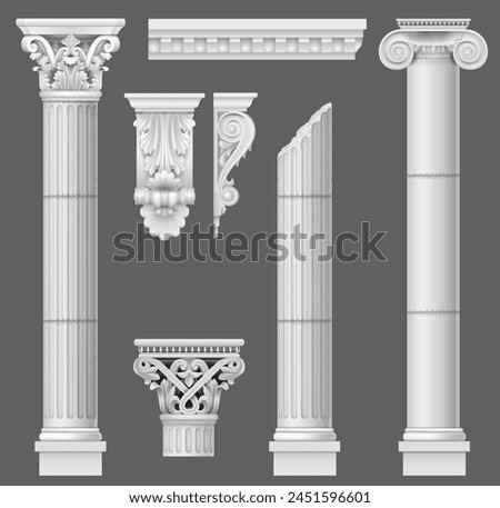 Similar – Image, Stock Photo antique columns in a karnak temple in luxor