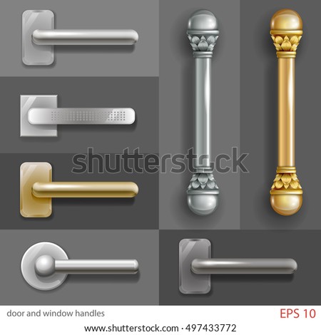 Similar – Image, Stock Photo Door with brass handle