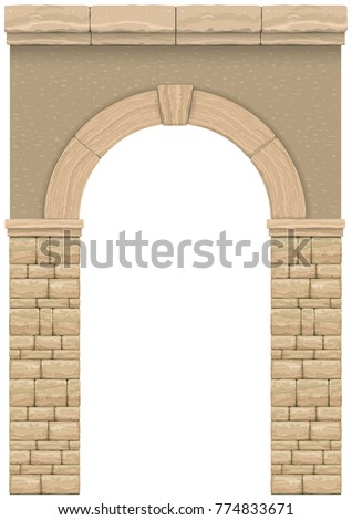 Similar – Image, Stock Photo Brick columns and facade of an university building in the afternoon