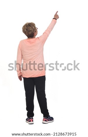 Similar – Image, Stock Photo Senior woman in sportswear jogging through the forest