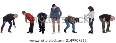 Similar – Image, Stock Photo Crouched woman looking at camera