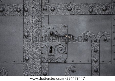 wrought iron handle and wrought iron door