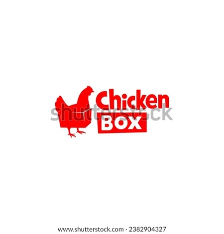 creative chicken logo design. Vector illustration of abstract box shaped chicken. modern logo design vector icon template