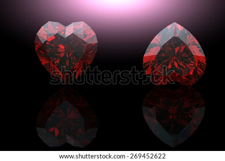 Jewelry Background with  gemstones. Garnet