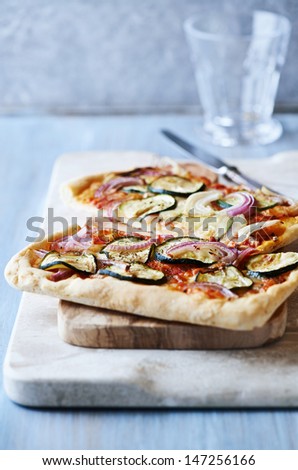 Zucchini and Onion Pizza