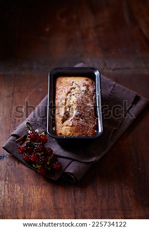 Simple cake with dried fruits for Christmas