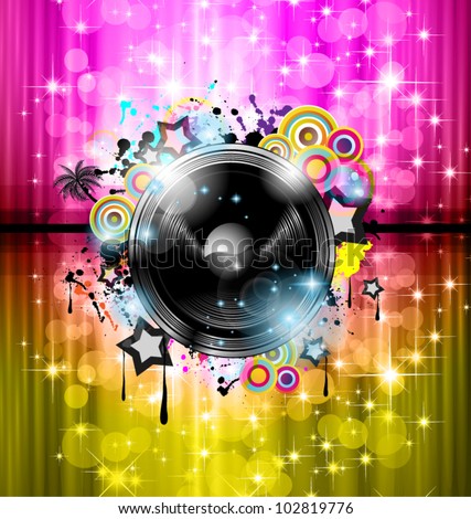 Music Club Background For Disco Dance International Event With A Lot Of ...