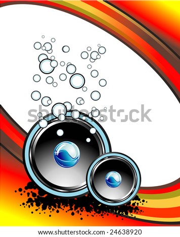 Abstract Music Business card with fantasy elements