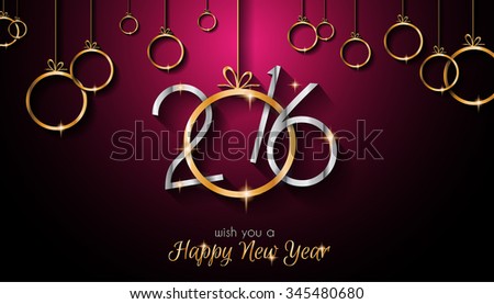 2016 Happy New Year And Merry Christmas Background For Your Seasonal