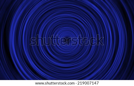 Abstract blue light spinning circle background.