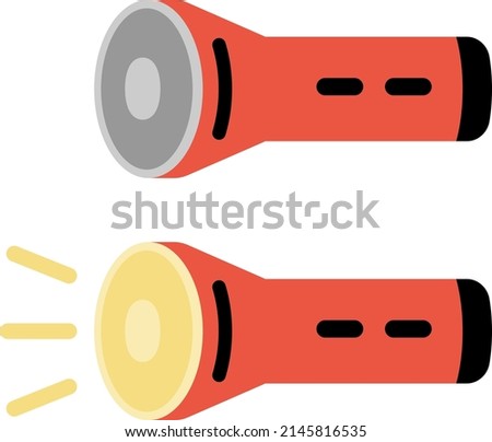 simple illustration of electric torch

