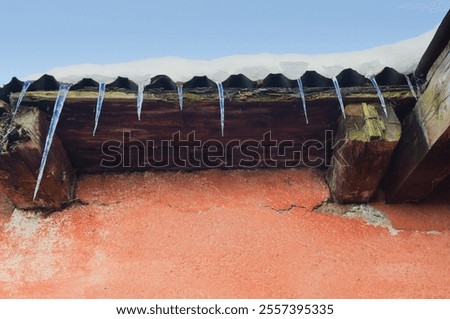 Similar – Image, Stock Photo ice stalactites winter