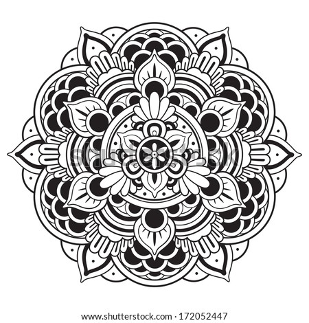 Mandala Ornament Stock Vector Illustration 172052447 : Shutterstock