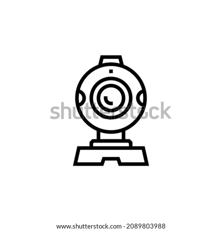 webcam vector icon. computer component icon outline style. perfect use for logo, presentation, website, and more. simple modern icon design line style