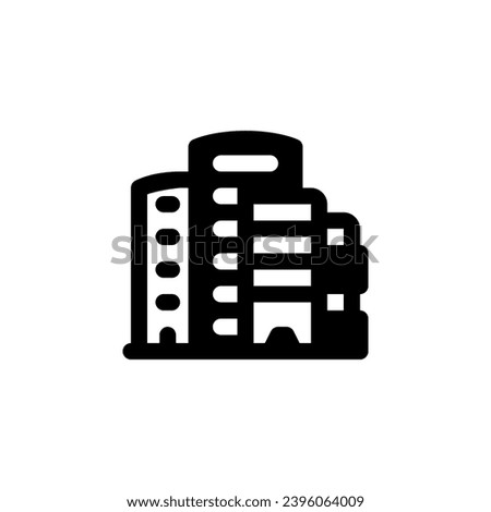 city building vector icon. real estate icon solid style. perfect use for logo, presentation, website, and more. simple modern icon design glyph style