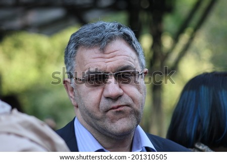 Moscow, Russia - June 18, 2014: President of the film company Amedia Alexander Akopov. Public event company Amedia in honor of the end of the 4th season of \
