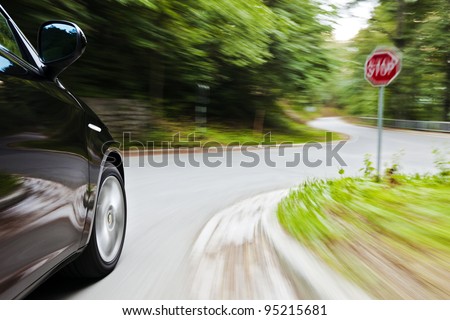 Similar – Image, Stock Photo blurred blurred stop sign