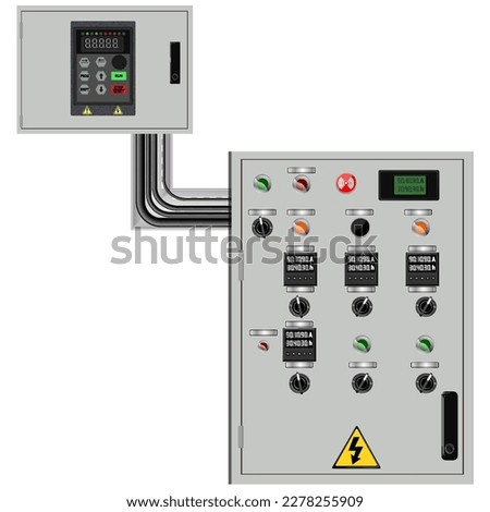 Control Panel. Production control panel and control of computer devices. Touchpad. Vector graphics	
