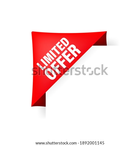 Red limited offer in vintage style. Sticker design. Sale, special offer concept.