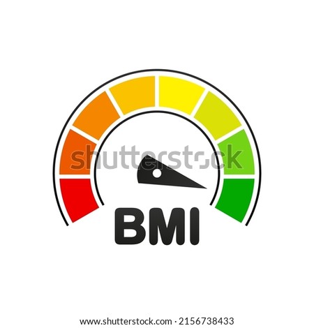 Cartoon illustration with bmi. Cartoon vector illustration. Medical concept