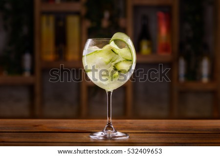 Image, Stock Photo icecube Wine glass