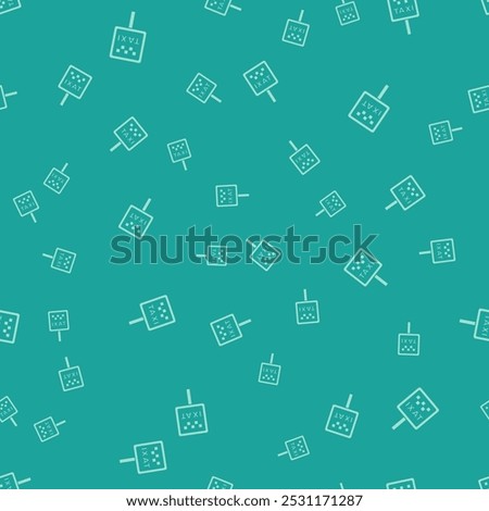 Green Road sign for a taxi stand icon isolated seamless pattern on green background.  Vector