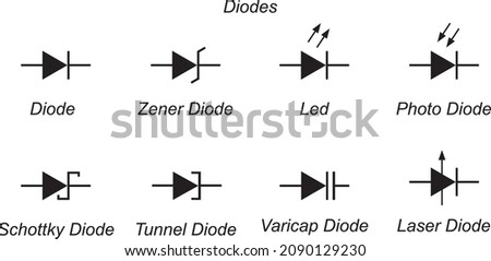 Electronic Diode Symbol for Circuit Design