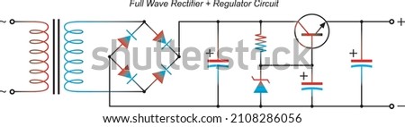 Full Wave Rectifier + Regulator Circuit
